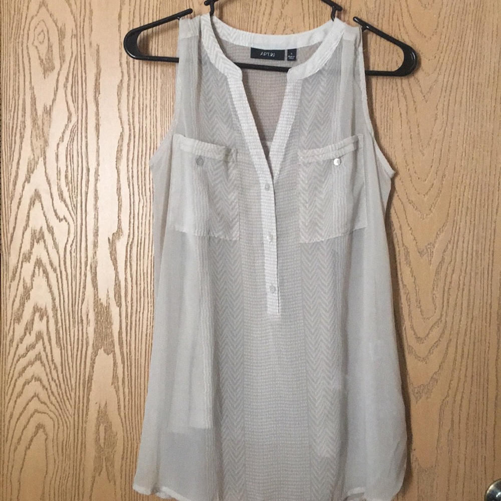 Cute sheer sleeveless blouse